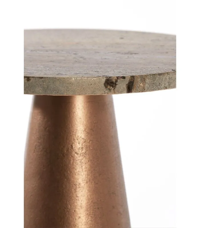 Light & Living Bijzettafel Ynez - Bruin/Koper - 29x29x43cm - Image 3