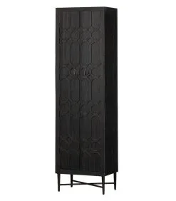 BePureHome Bequest Hoge Kast - Hout - Zwart - 210x60x40