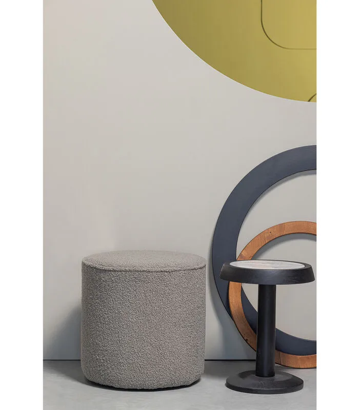 WOOOD Exclusive Nanne Bijzettafel - Mangohout/marmer - Zwart - 46x36x36 - Image 2