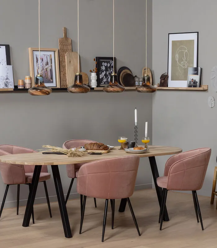 Basiclabel Dusk Eetkamerstoel - Velvet - Caramel - 82x57x53 - Image 2