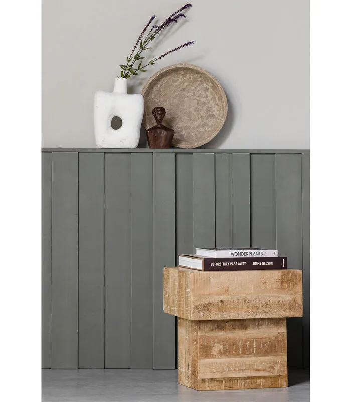 BASICLABEL Balk Too Salontafel - Hout - Naturel - 50x50x35 - Image 2