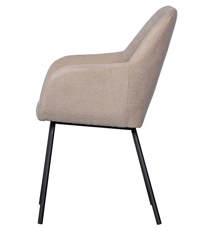 WOOOD Eetkamerstoel Vos - Polyester - Zand - Set Van 2 - Image 4