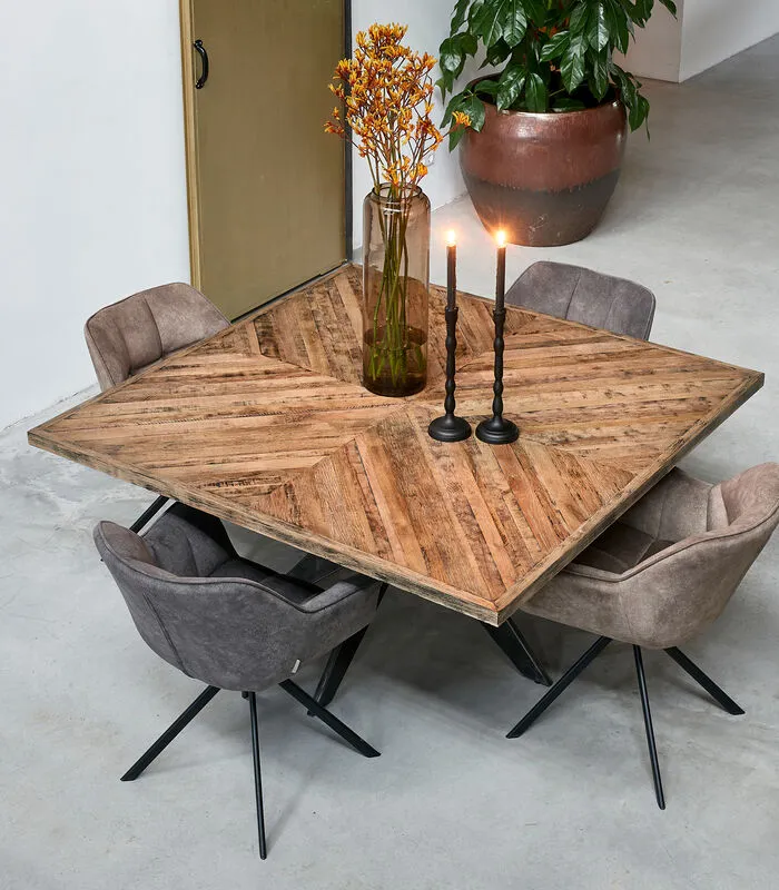 Rivièra Maison Riviera Maison Eettafel Vierkant - Falcon Crest Square Dining Table - 150x150 Cm - Zwart - Image 2