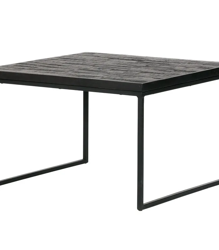 BePureHome Sharing Bijzettafel - Hout/Metaal - Zwart - 38x60x60 - Image 2