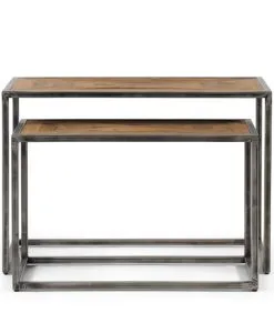 Rivièra Maison Bijzettafel Set Van 2 - Le Bar American End Table - Grijs
