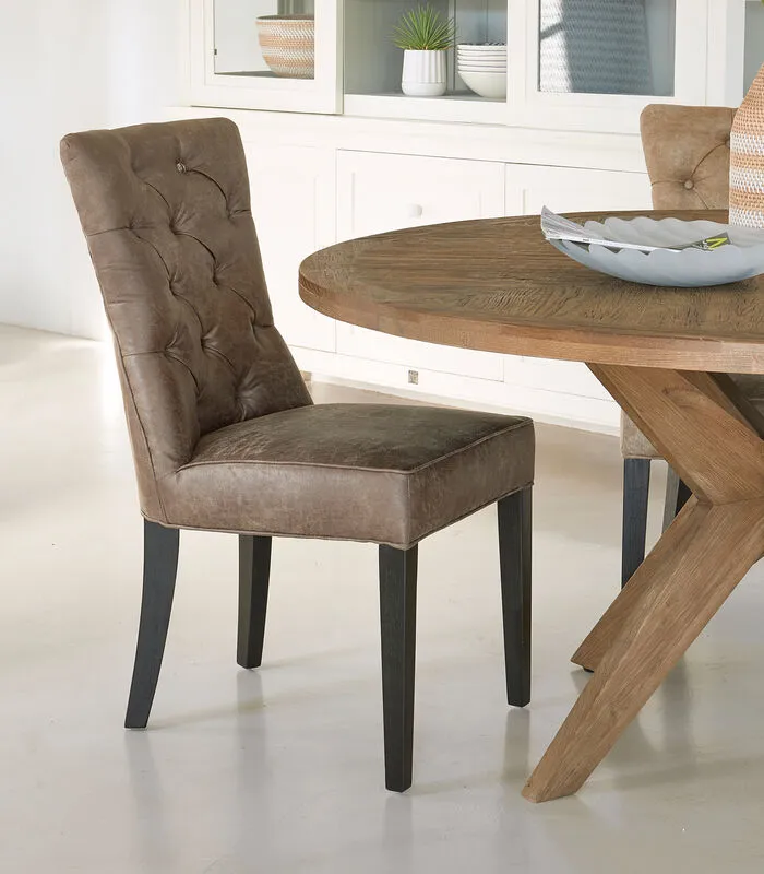 Rivièra Maison Eetkamerstoel Zonder Armleuning - Balmoral Dining Chair - Bruin - Image 2