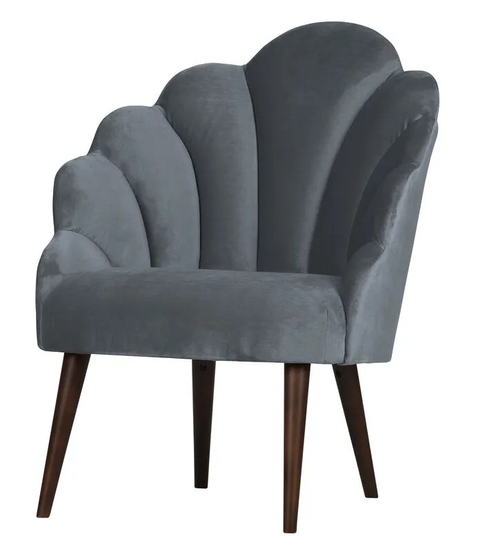 WOOOD SCHELP STOEL VELVET