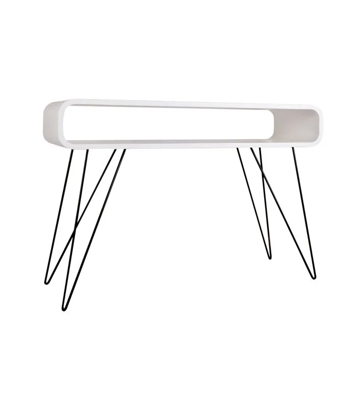 XLBoom Metro Sofa Tafel Wit/ Zwarte Poten