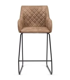 Rivièra Maison Riviera Maison Barkruk Met Rugleuning - Isco Drive Counter Stool - Bruin