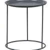 WOOOD Ivar Bijzettafel M - Metaal - Asphalt - 43x40x40