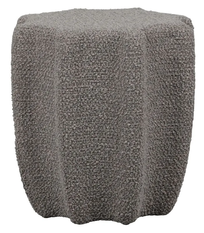 VTwonen Soft Star Poef - Lichtgrijs - 45x42x42