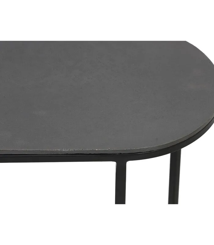 Light & Living Bijzettafel Bocov - Zwart - 53x26x53cm - Image 4