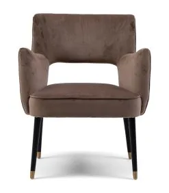 Rivièra Maison Eetstoel Laurel DAC Vel III GlMink - Polyester, Rubberhout - (LxBxH) 67.0x69.0x81.0 Cm