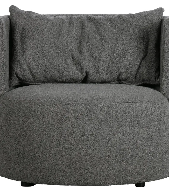 VTwonen Explore Fauteuil - Boucle - Staalgrijs - 81x96x92