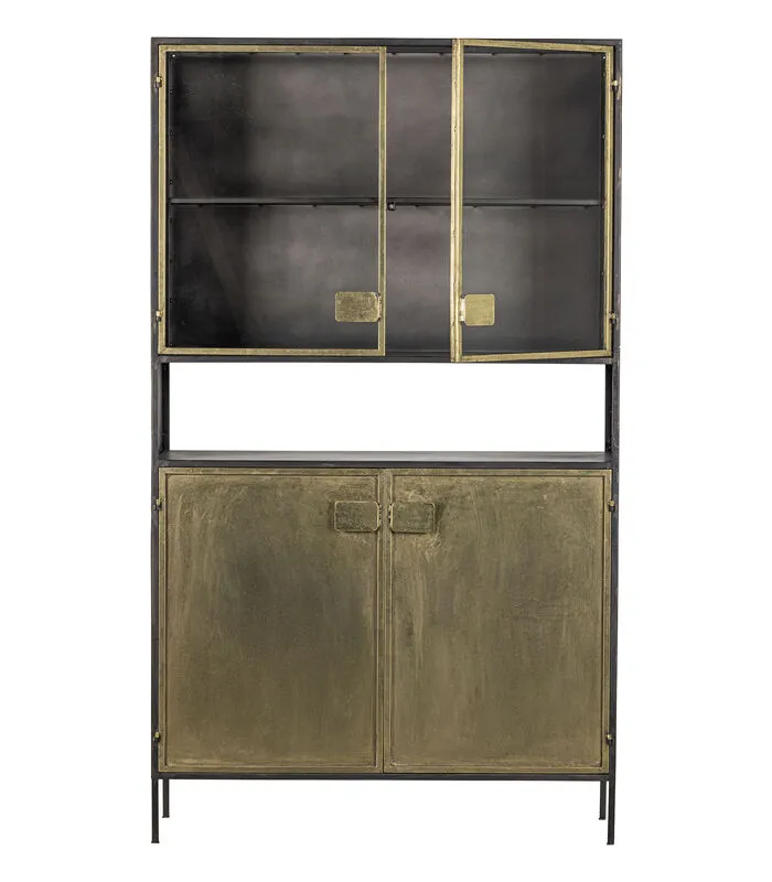BePureHome Pack Vitrinekast - Metaal - Antique Brass- 190x110x38 - Image 4