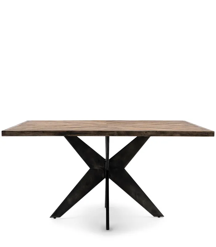 Rivièra Maison Riviera Maison Eettafel Vierkant - Falcon Crest Square Dining Table - 150x150 Cm - Zwart