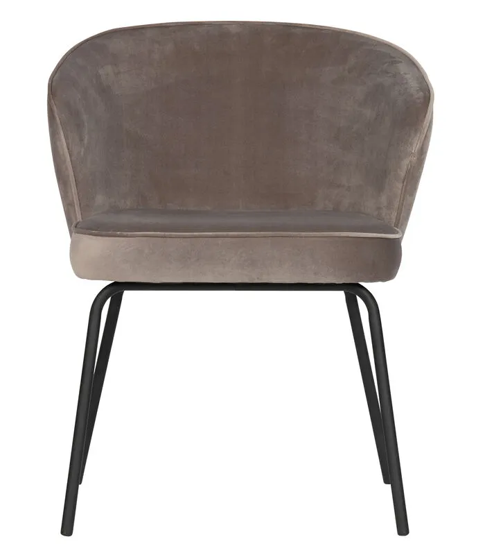 BePureHome Admit Eetkamerstoel - Fluweel - Khaki - Set Van 2 - Image 2