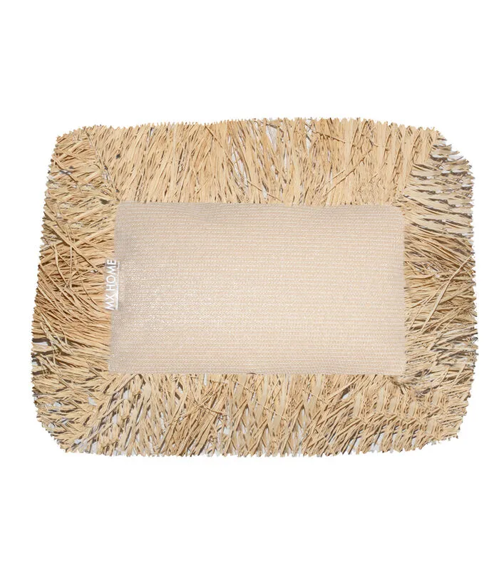 MX HOME Buitenkussen Met Raffia-effect En Franjes