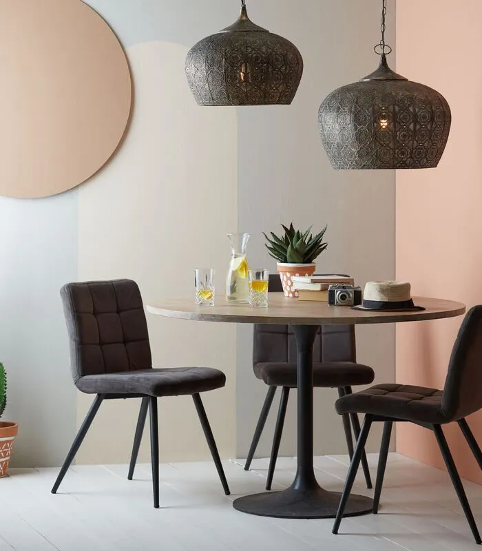 Light & Living Eettafel Biboca - Hout/Zwart - Ø120cm - Image 3