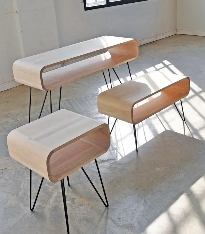 XLBoom Metro Sofa Tafel Licht Hout/ Zwarte Poten - Image 3