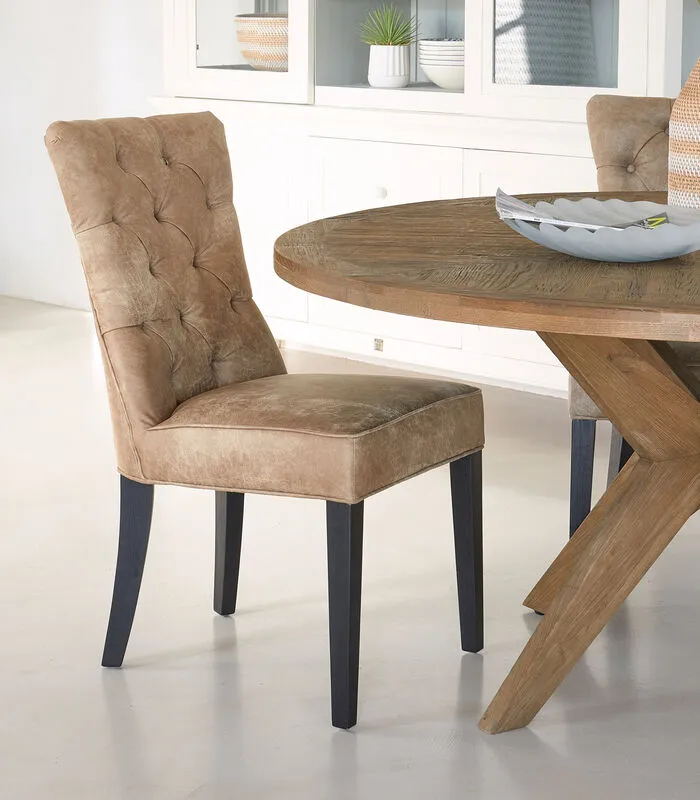 Rivièra Maison Eetkamerstoel Zonder Armleuning - Balmoral Dining Chair - Bruin/camel - Image 2