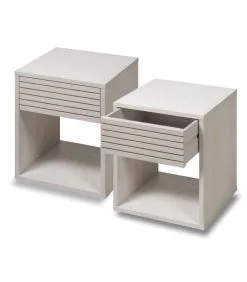 WOODEK 2 X Nachtkastje EMMA In Berkenhout