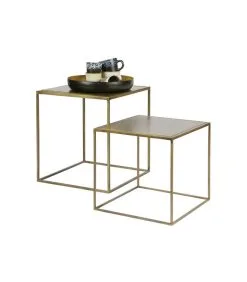 BePureHome Metallic Bijzettafels - Metaal - Brass - Set Van 2