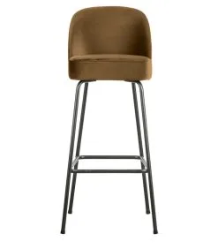 BePureHome Vogue Barstoel - Fluweel - Honing Geel - 103x50x55