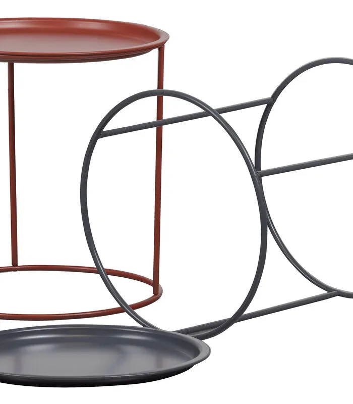 WOOOD Ivar Bijzettafel M - Metaal - Asphalt - 43x40x40 - Image 2