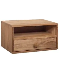 WOODEK Zwevend Nachtkastje HOPE Met Knop In Eikenhout
