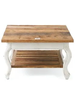 Rivièra Maison Bijzettafel Hout - Driftwood Table - 70x70 Cm - Wit