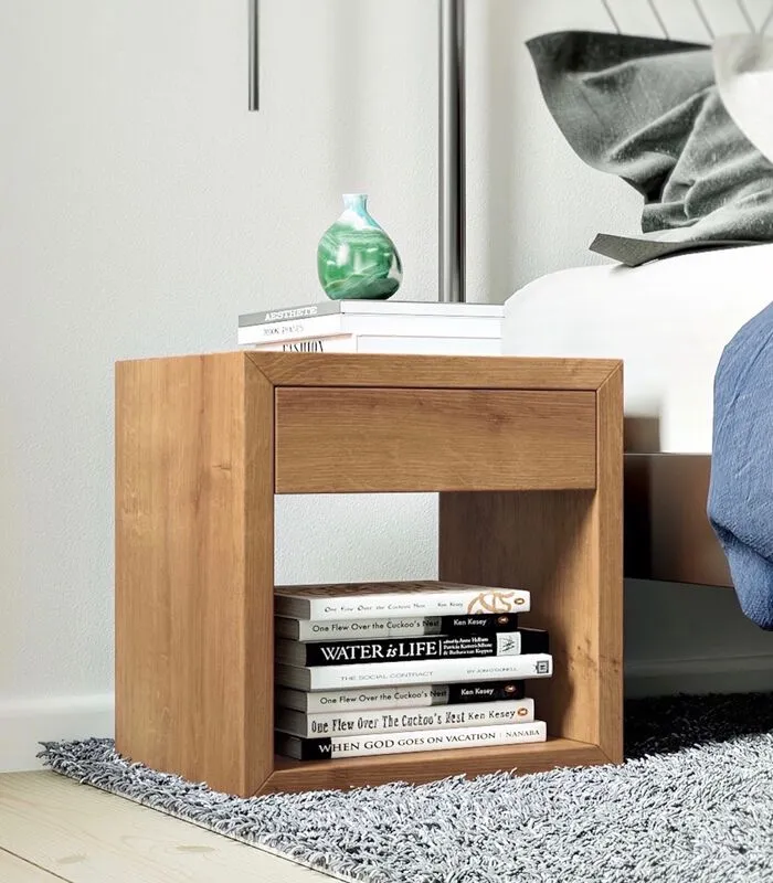 WOODEK Zwevend Nachtkastje HUGO Met Lade In Eikenhout - Image 6