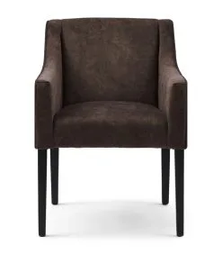 Rivièra Maison Eetkamerstoel Met Armleuning - Savile Row Dining Armchair - Berkshire Stof - Bruin