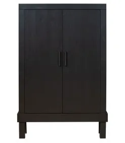 BASICLABEL Bonk Dichte Kast - Grenen - Zwart - 160x103x37