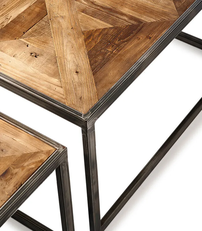 Rivièra Maison Salontafel Industrieel - Le Bar American Table - Set Van 3 Stuks - Grijs - Image 2