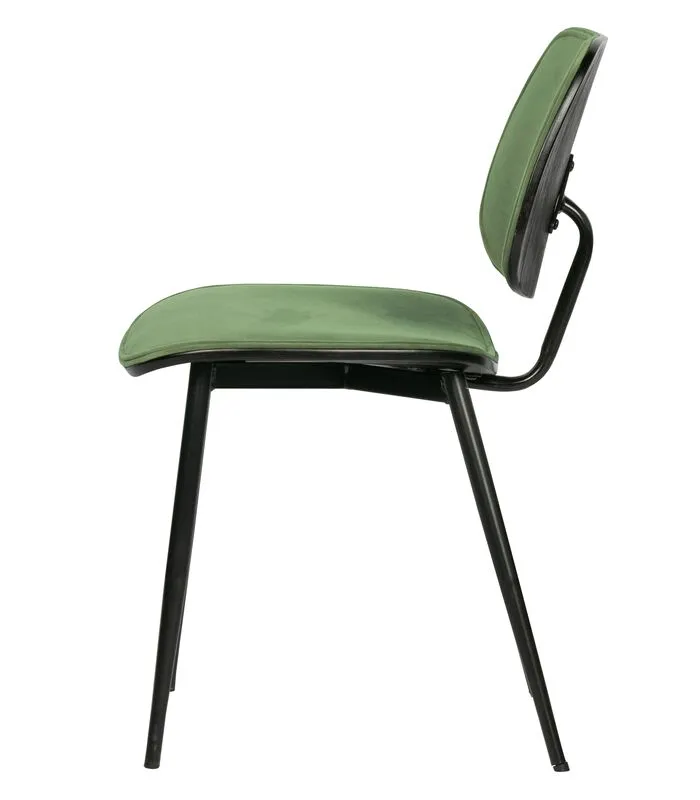 WOOOD Jackie Eetkamerstoel - Fluweel - Groen - Set Van 2 - Image 5