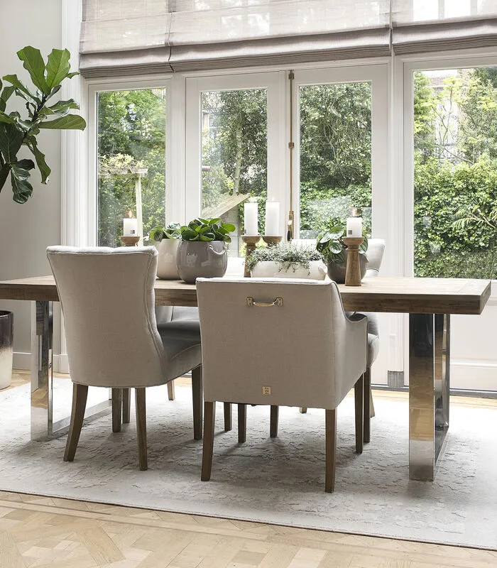 Rivièra Maison Riviera Maison Eettafel - Washington Dining Table - 200x100 Cm - Zilver - Image 2