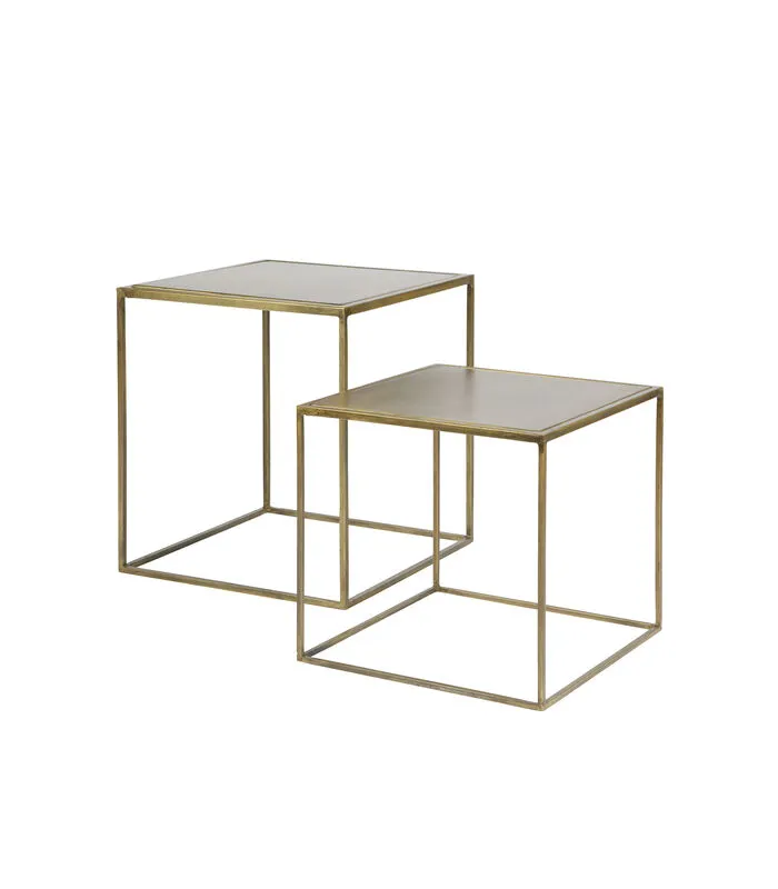 BePureHome Metallic Bijzettafels - Metaal - Brass - Set Van 2 - Image 2