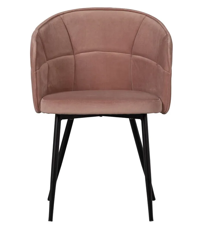 Basiclabel Dusk Eetkamerstoel - Velvet - Caramel - 82x57x53