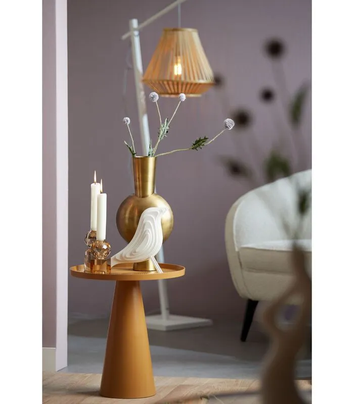 Leitmotiv Bijzettafel Force - Medium - Aluminium Mosterdgeel - Ø40x43cm - Image 2