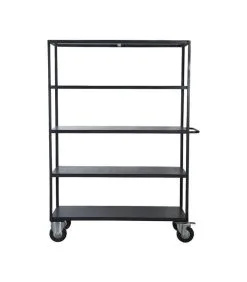 House Doctor Trolley Met 4 Wielen - Zwart