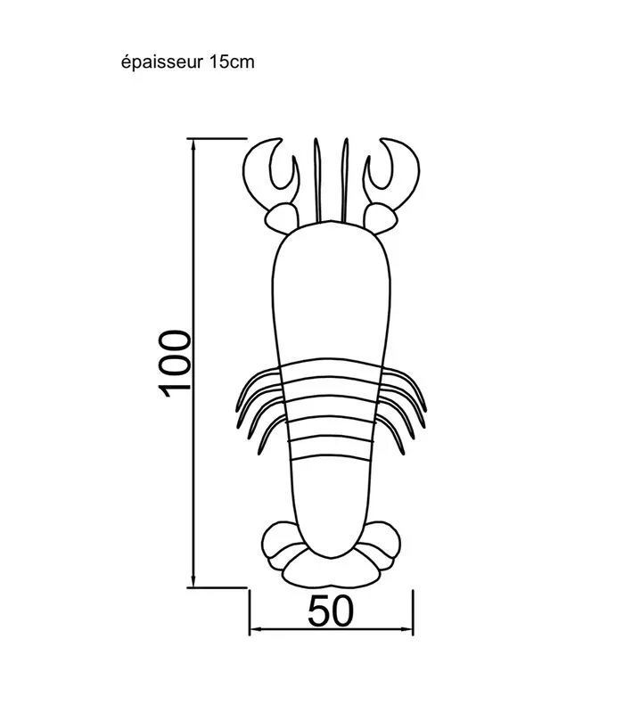 MX HOME Buitenkussen Kreeftvorm Raffia-effect - Image 4