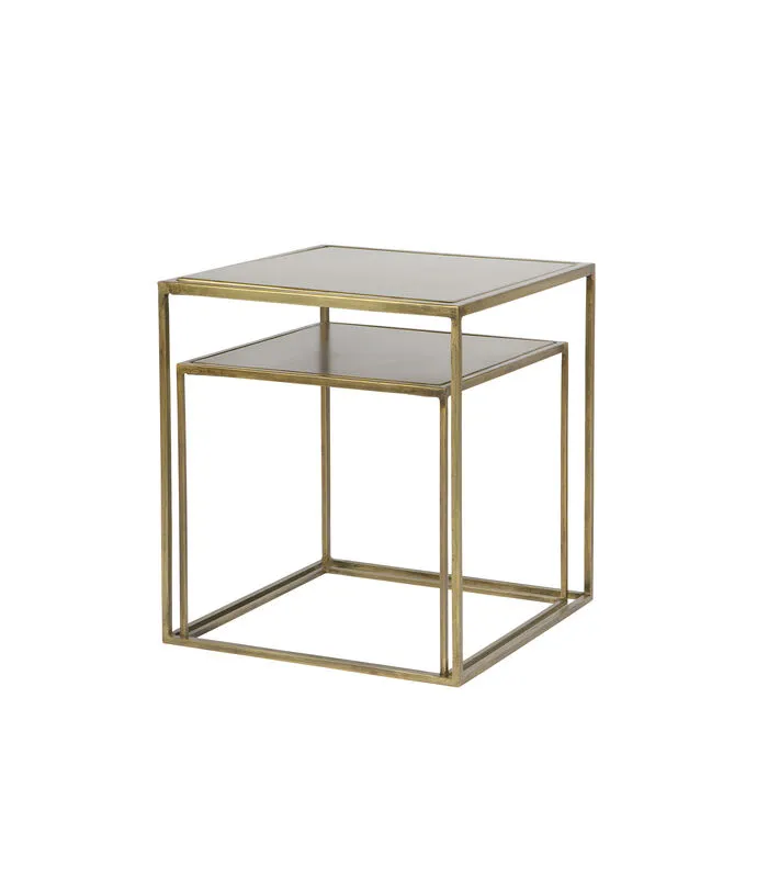 BePureHome Metallic Bijzettafels - Metaal - Brass - Set Van 2 - Image 3