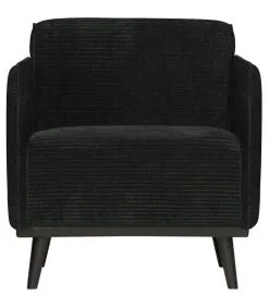 BePureHome Statement Fauteuil Met Arm - Ribstof - Graphite - 77x72x93