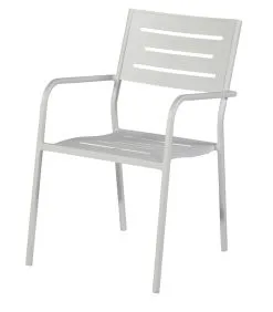 Exotan Tuinstoel Met Armleuning - Aluminium - Wit - 85x56x53
