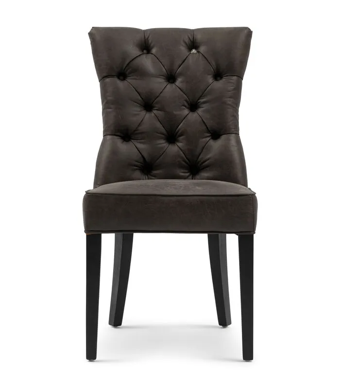 Rivièra Maison Eetkamerstoel Zonder Armleuning - Balmoral Dining Chair - Donkerbruin