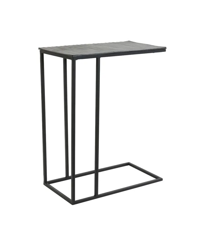 Light & Living Bijzettafel Macy - Zwart - 48x26x60cm