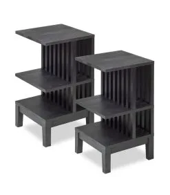 WOODEK 2 X Nachtkastje CELINE In Berkenhout