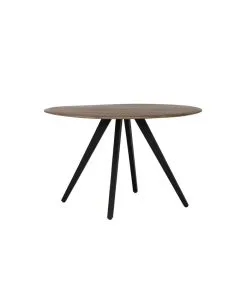 Light & Living Eettafel Mimoso - Hout/Zwart - Ø120cm