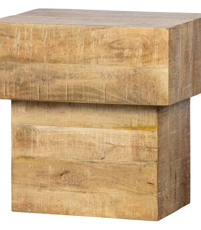 BASICLABEL Balk Too Salontafel - Hout - Naturel - 50x50x35 - Image 3